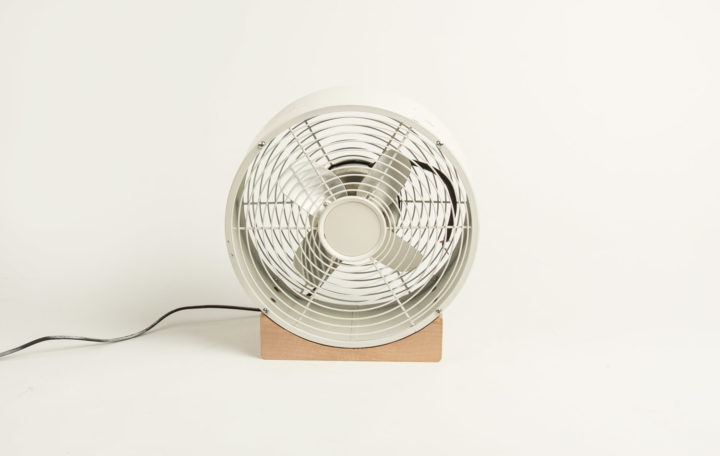 ventilator on wooden stand
